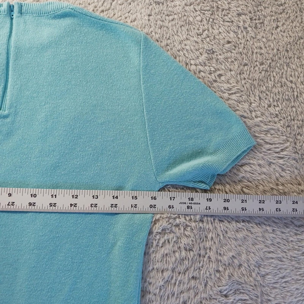 Haymaker VTG Mock Neck Knit Top 36‎ Zip Back USA Orlon 80s Minimalist Fits XS/S - Picture 5 of 6